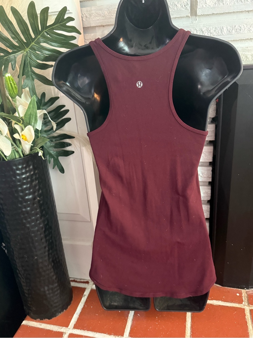 lululemon athletica Women's Burgundy Racerback Tank - Size S